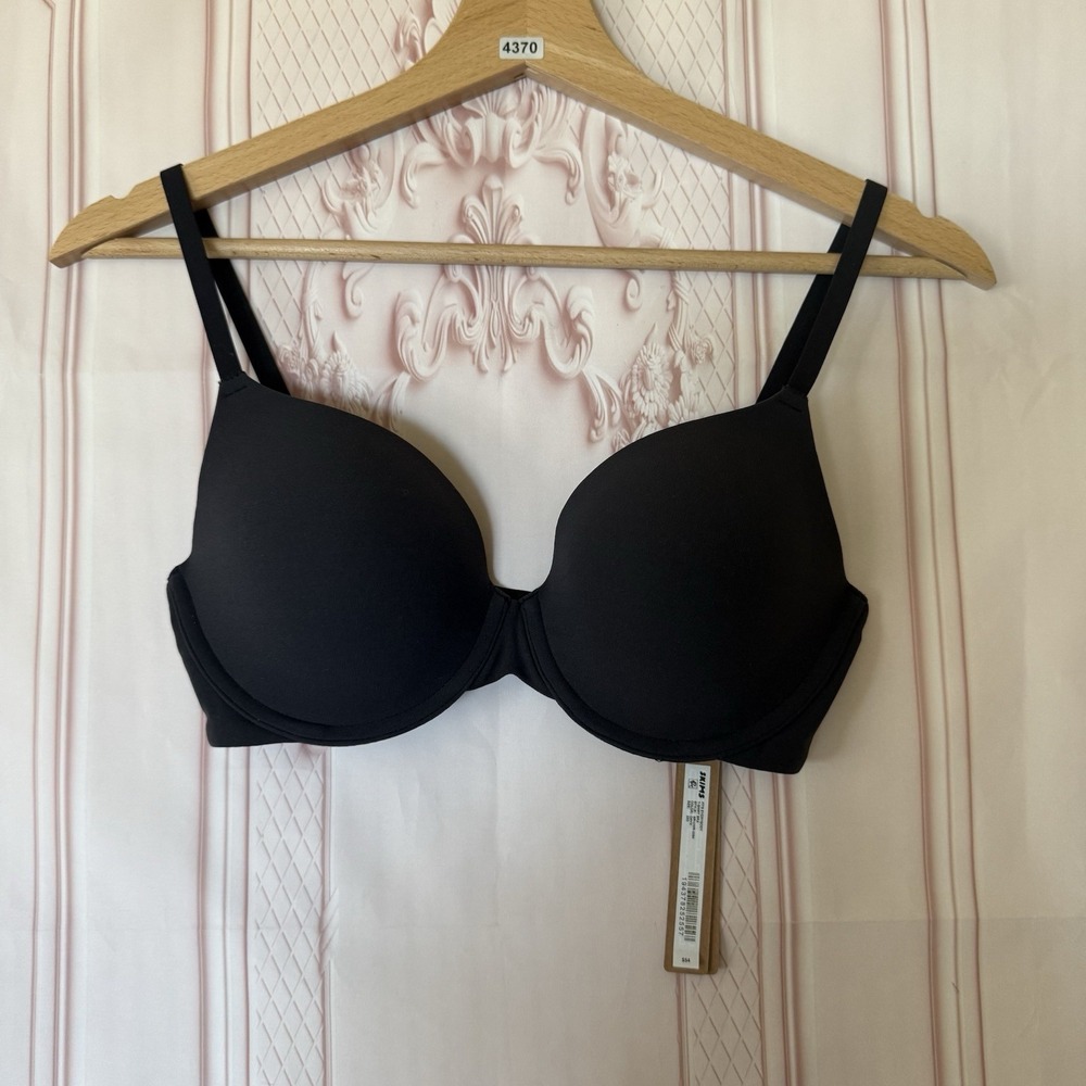 Skims Fits Everybody T-Shirt Bra Onyx Black Size 34B NWT $54